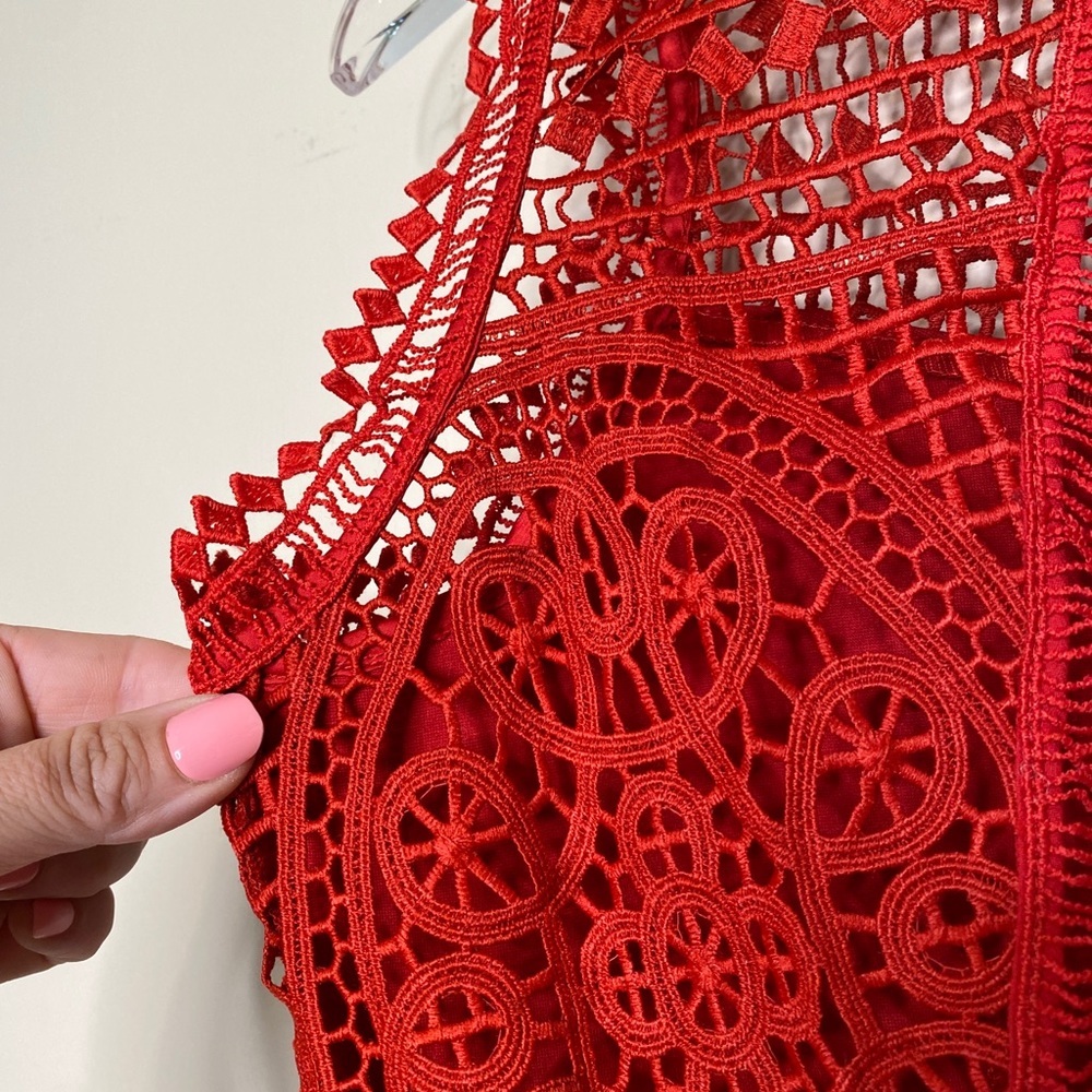 SOLD LOVERS Friends crochet halter dress bodysuit - Picture 7 of 16